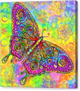Psychedelic Paisley Butterfly Canvas Print