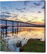 Pungo Ferry Bridge Sunset Iv Canvas Print