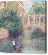 Punting On The River Cam Canvas Print