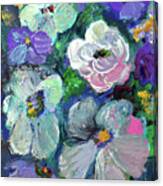 Purple Flower Bunch Canvas Print