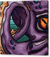Purple Octopus Painting, Giant Octopus Canvas Print