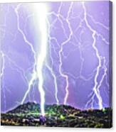 Purple Rain Lightning Canvas Print