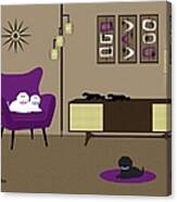 Purple Room With Low Console Canvas Print