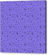 Purple Sparkles Pattern By Jen Montgomery Canvas Print