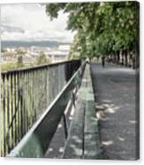 Quiet Charm Of The Promenade De La Treille In Geneva Canvas Print