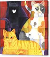 Quilted Kitties Canvas Print