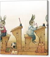 Rabbit School 01 Canvas Print
