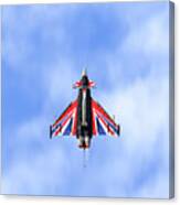 Raf Typhoon Eurofighter Union Jack Flying Canvas Print