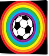 Rainbow Soccer Ball Canvas Print