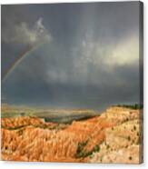Rainbows Over Hoodoos Bryce Canyon National Park Utah Canvas Print