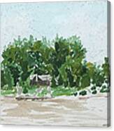 Rainy Day At Laurel Lake Canvas Print