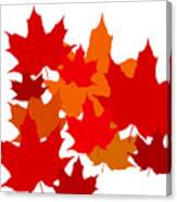 Red And Gold Fall Leaves Canvas Print