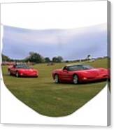 Red Corvettes Mask Canvas Print