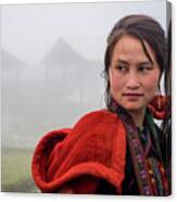 Red Hmong Lady Canvas Print