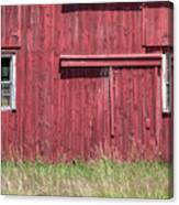 Red Horse Shoe Barn Canvas Print