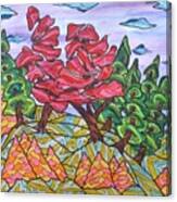 Red Maple Ridge Canvas Print