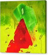 Red On Green With Music 111410 Canvas Print