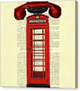Red Phone Booth Canvas Print