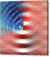 Red White And Blue Hues - Modern Us Flag Canvas Print