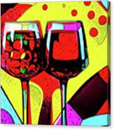 Red Wine Pop Art Iv Canvas Print