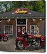Reds Motorcycle Shop C Canvas Print