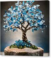 Reflections Of Peace In Turquoise Glass Canvas Print