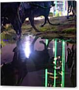 Reflections Of The Cattle Driver - Dallas Texas Longhorns Canvas Print