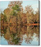 Reflections On Batsto Lake Canvas Print