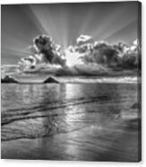 Reflective Light Lanikai Beach Sunrise Oahu Hawaii Collection Art Canvas Print