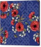 Remembrance Blue Floral Canvas Print