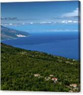 Remote Village Near The City Of Rabac At The Cost Of The Mediterranean Sea In Istria In Croatia Canvas Print