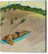 Resting In The Dunes Canvas Print