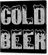 Retro Cold Beer Canvas Print
