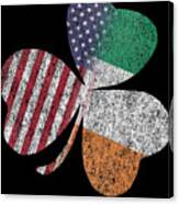 Retro Irish American St Patricks Day Shamrock Canvas Print