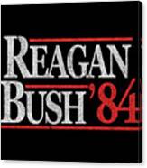 Retro Reagan Bush 1984 Canvas Print