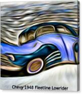 Revved Up And Rarin' To Go... Blue Canvas Print
