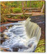 Rhode Island Stepstone Falls And Autumn Colors Canvas Print
