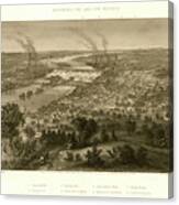 Richmond Virginia And Vicinity During The Civil War 1863 Canvas Print