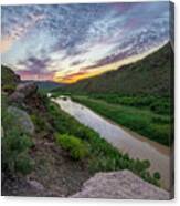 Rio Grande Through A Big Bend Sunset Canvas Print