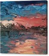 River At Dusk In Oil Canvas Print