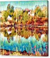 River Reflections In Autumn Canvas Print