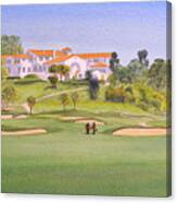 Riviera Pacific Palisades Golf Course Hole 18 Canvas Print