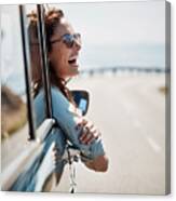 Road Trips Put Me In A Happy Mood Canvas Print