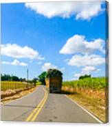 Roads And Highways In The Rural Area Of Piracicaba. Canvas Print