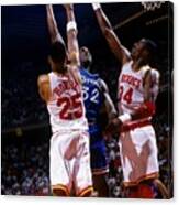 Robert Horry, Hakeem Olajuwon, And Shaquille O'neal Canvas Print