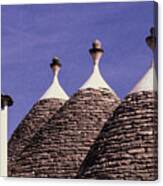 Roofs Of Trulli Houses - Earthy Canvas Print