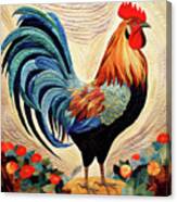 Rooster - King Of The Barnyard Canvas Print