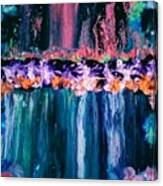 Roses And Waterfalls Canvas Print