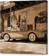 Route 66 - Classic Vette Canvas Print