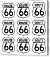 Route 66 Sign Tiles Canvas Print